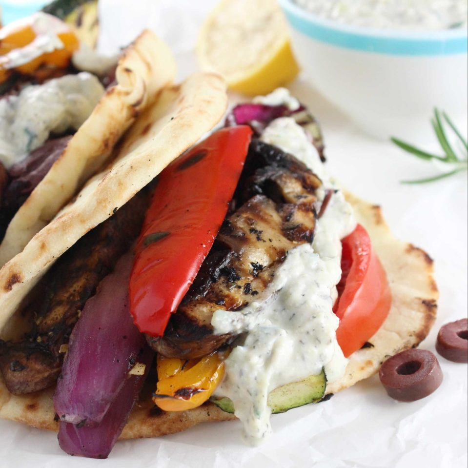 Grilled Veggie Gyros Easy Vegan Meal Plan