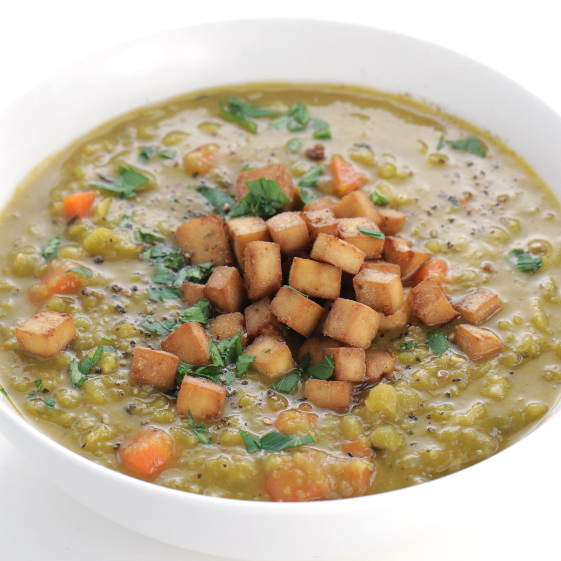 Easy Vegan Split Pea Soup - Oh My Veggies
