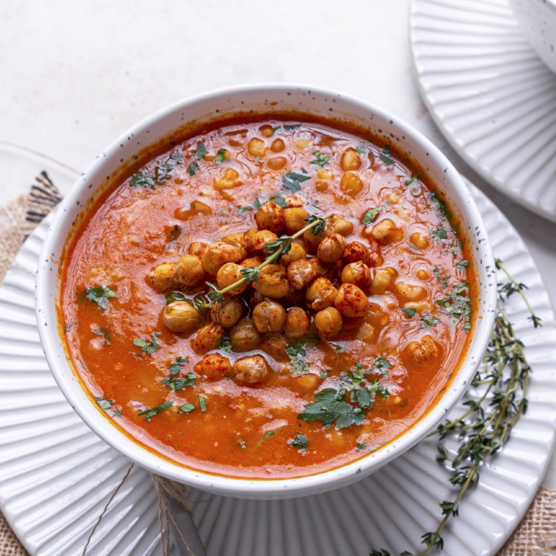 Roasted Tomato & Barley Soup - Easy Vegan Meal Plan